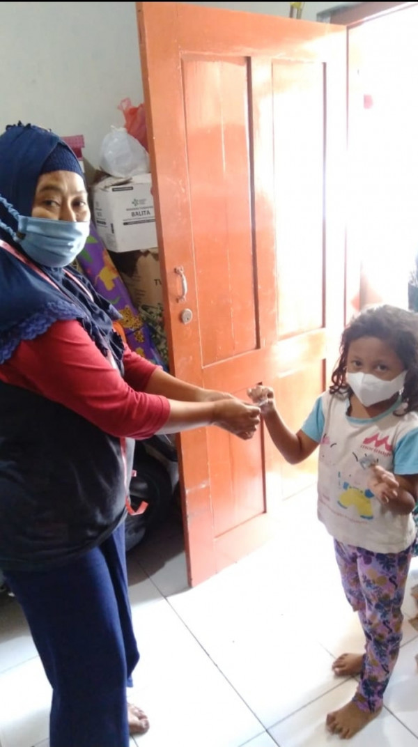 tgl 6 agst 2021 pemberian obat cacing usia 1-12th di Padukuhan Gandok